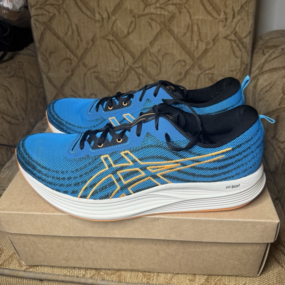 ASICS Men's Evo Ride Speed Running Shoes - Island Blue/Orange Pop Size 13 EUC!